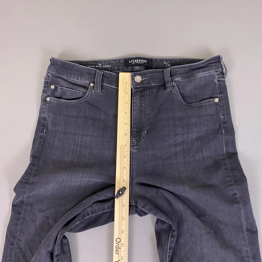Liverpool Los Angeles High Rise Ankle Jeans Women's 14/32‎ Black / Charcoal Gray